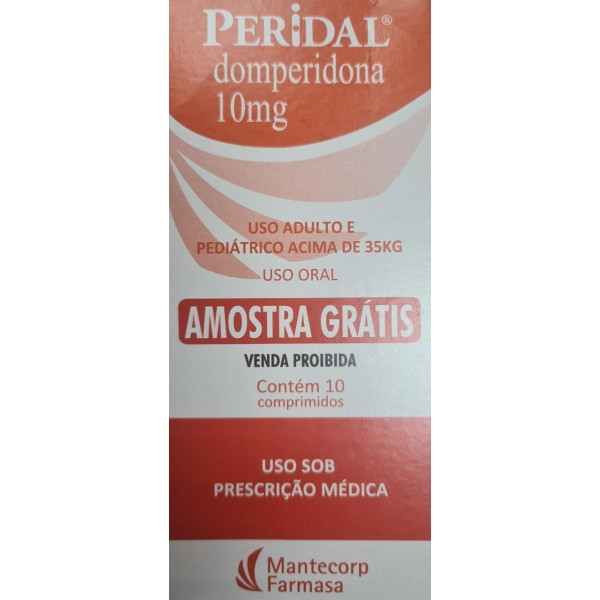 Peridal - Domperidona 10mg - 10 Comprimidos